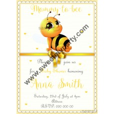 Mommy to bee Baby Shower Invitation,(02beebb)
